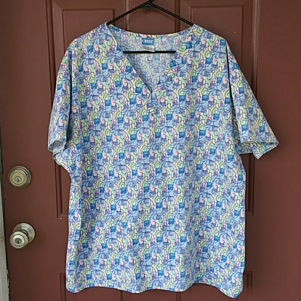 Pastel Scrub Top